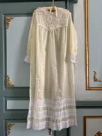 1970 butter  lace satin dress