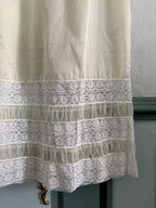 1970 butter  lace satin dress