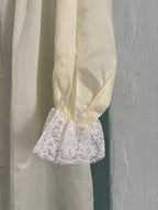 1970 butter  lace satin dress