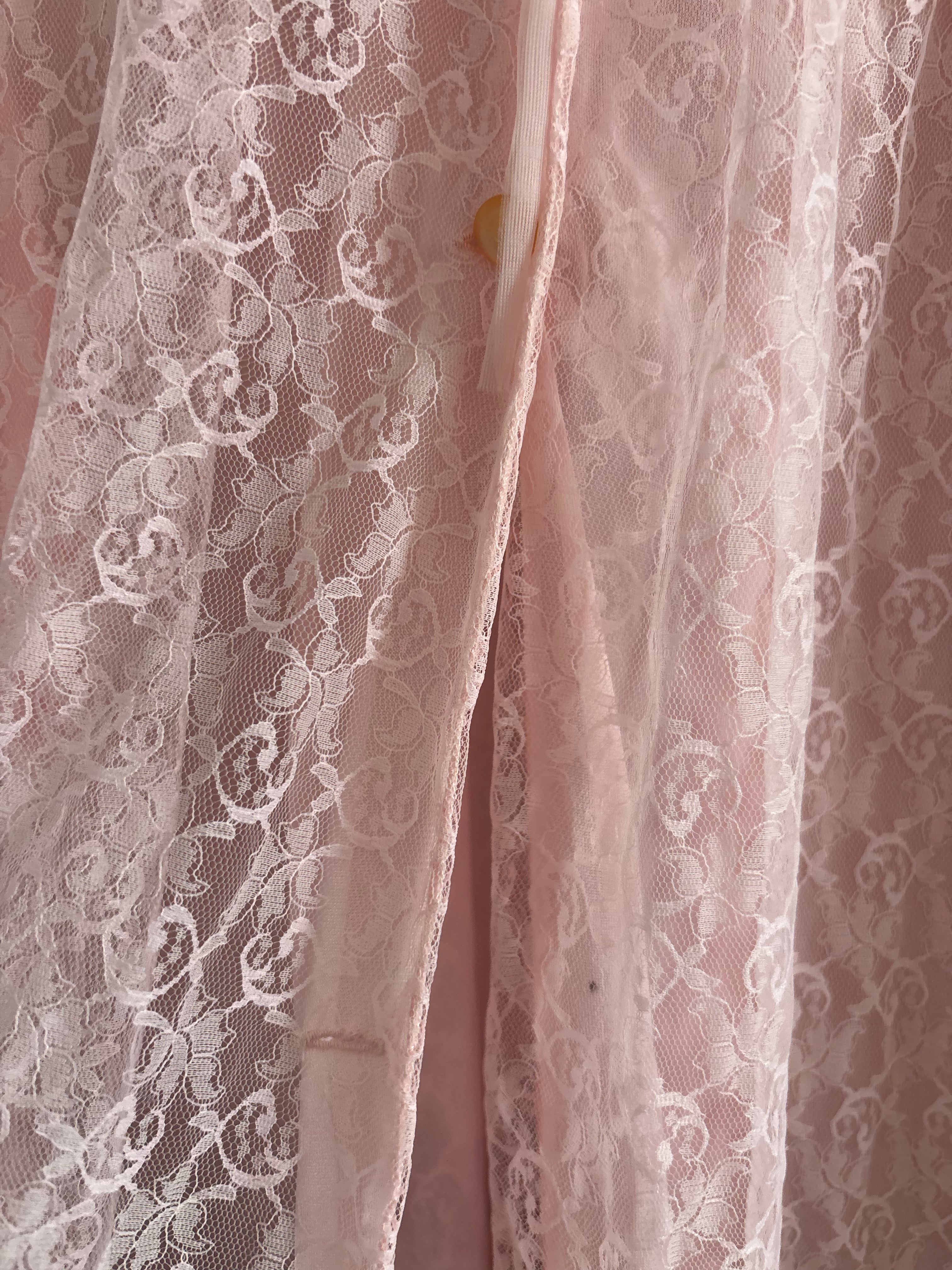 1970 lace balloon dress