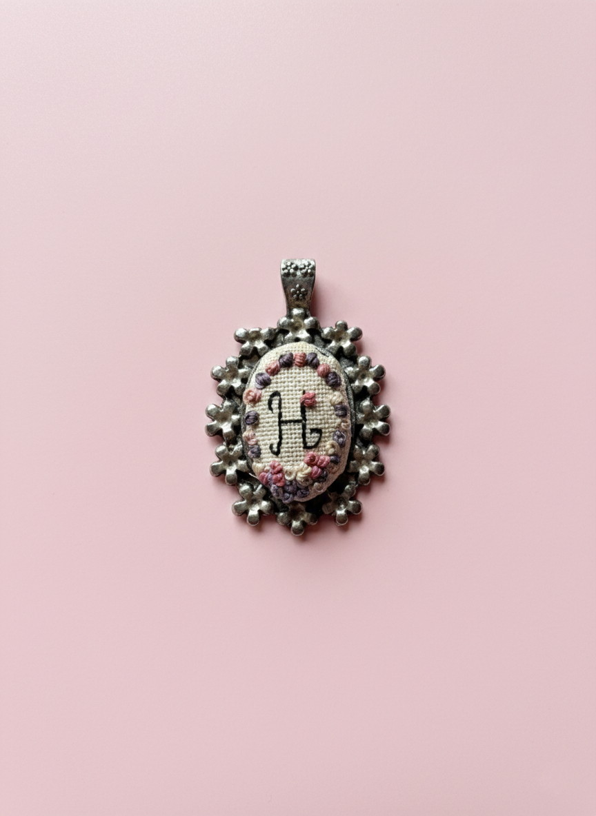 Embroidery pendant