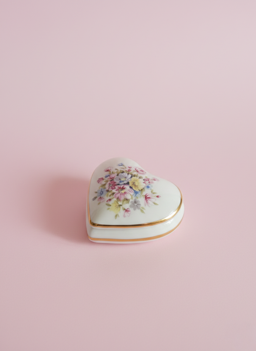 Heart porcelaine box