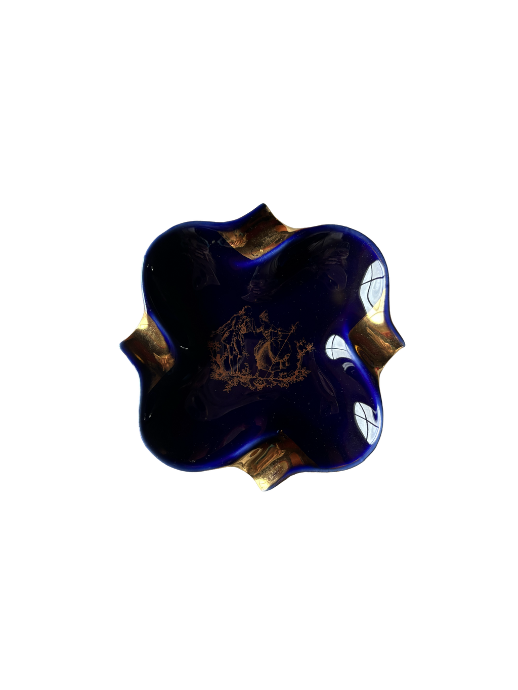 Blue and Gold ashtray