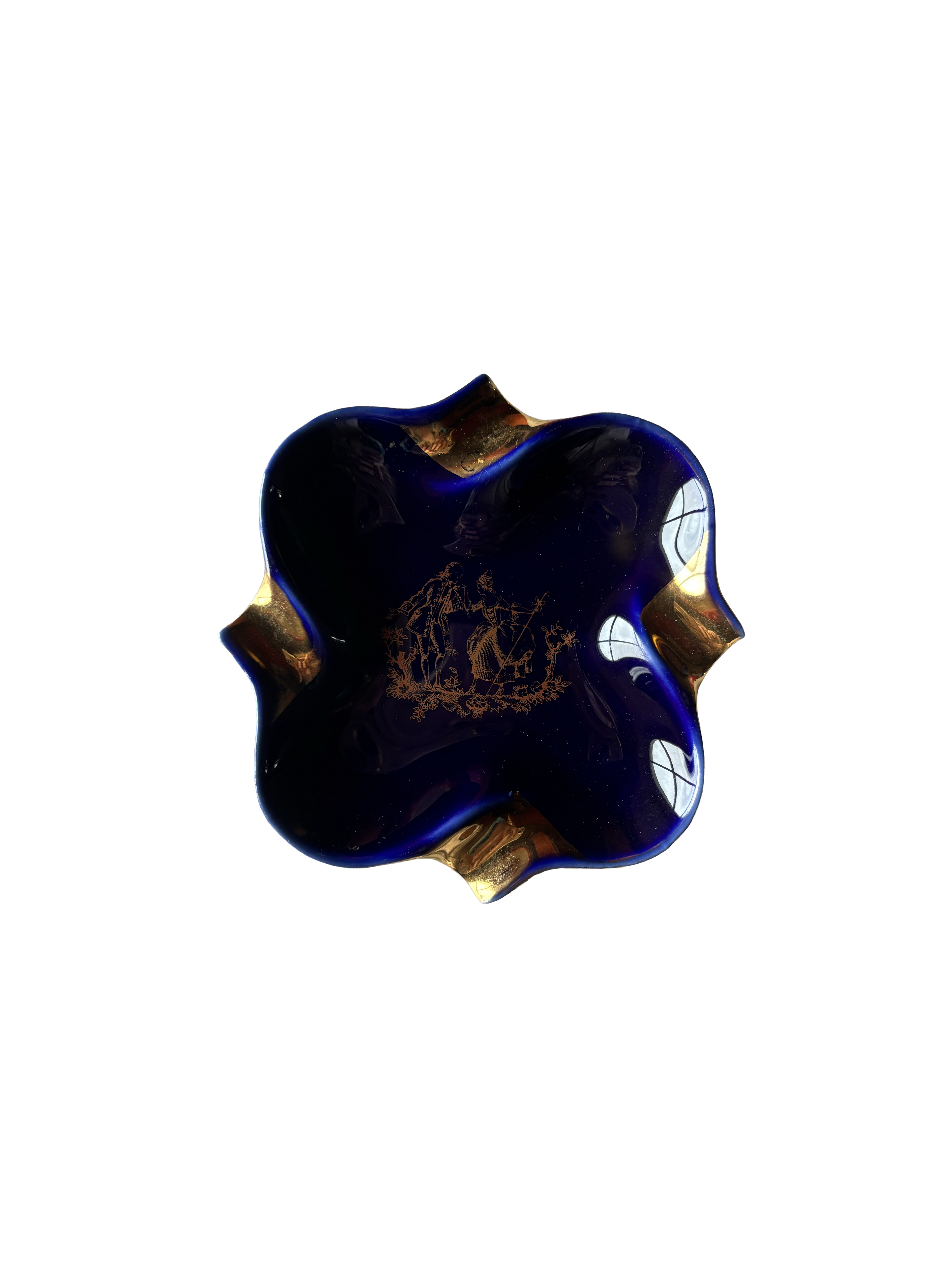 Blue and Gold ashtray