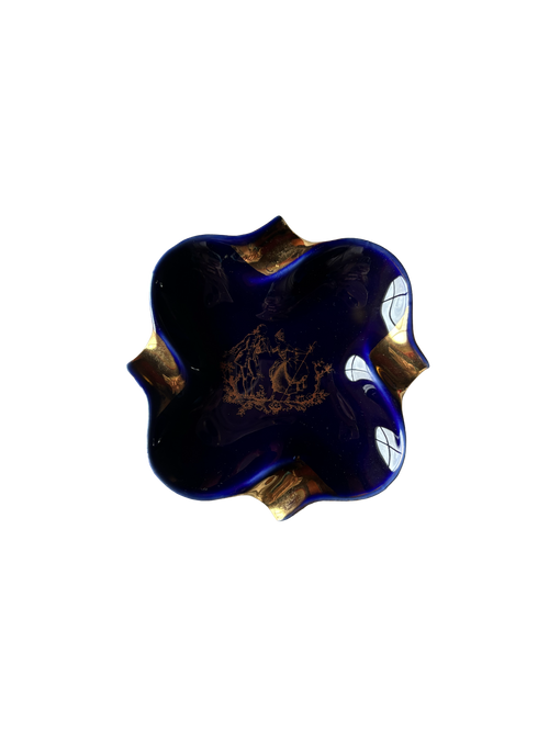 Blue and Gold ashtray
