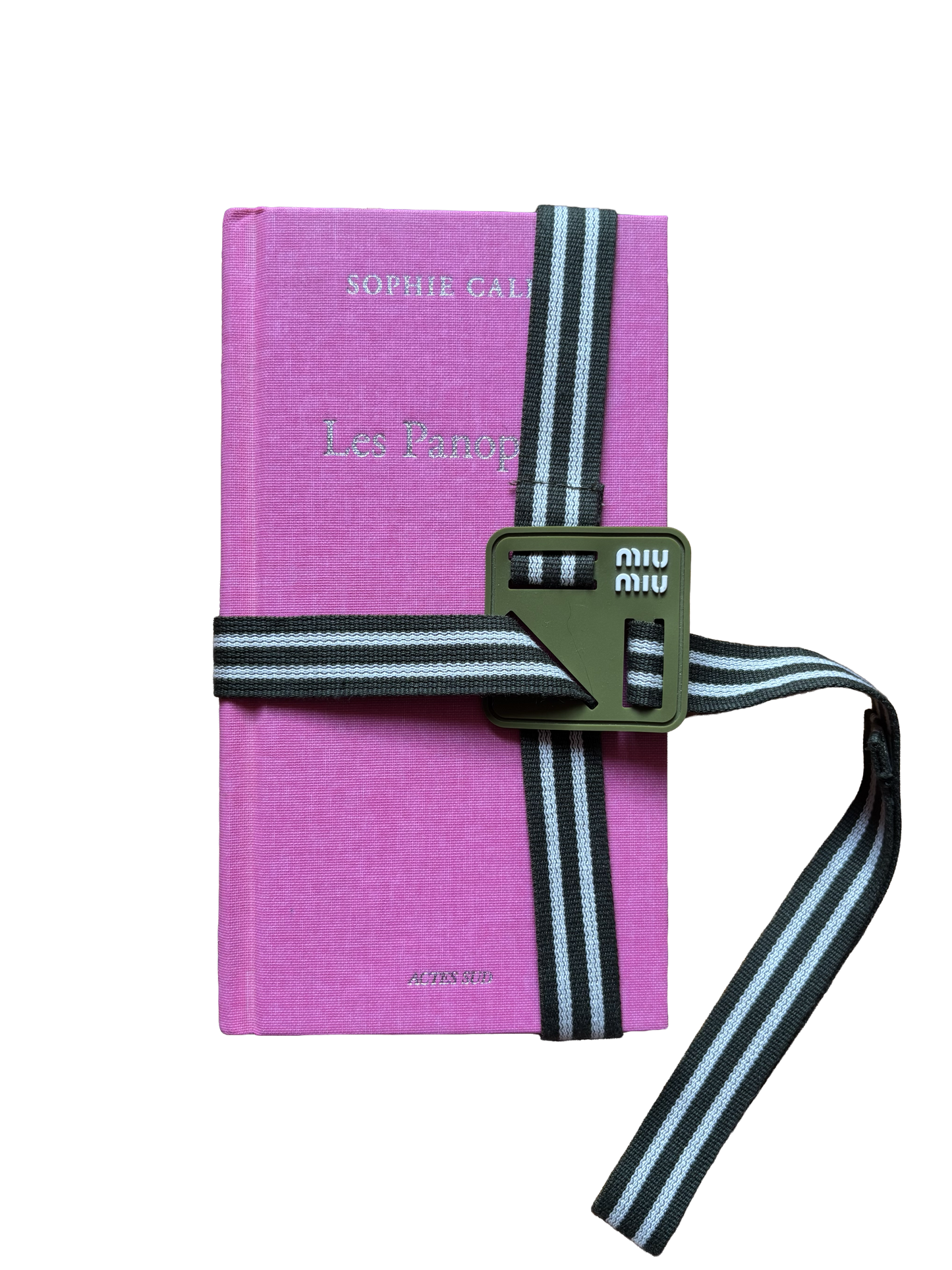 Miu Miu reads book strap